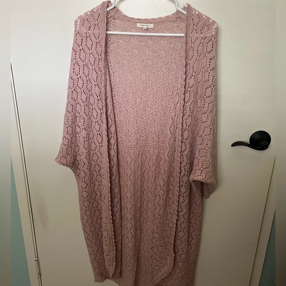 Maurices Pink knit Cardigan